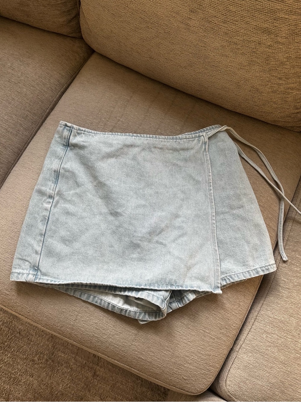 PacSun Light Wash Denim Skort